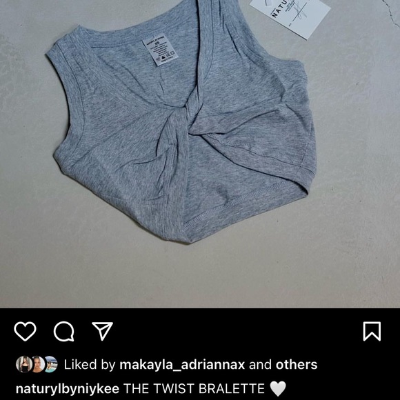 The Twist Bralette size Medium Naturyl By Niykee. NWT New With Tags - Picture 8 of 9